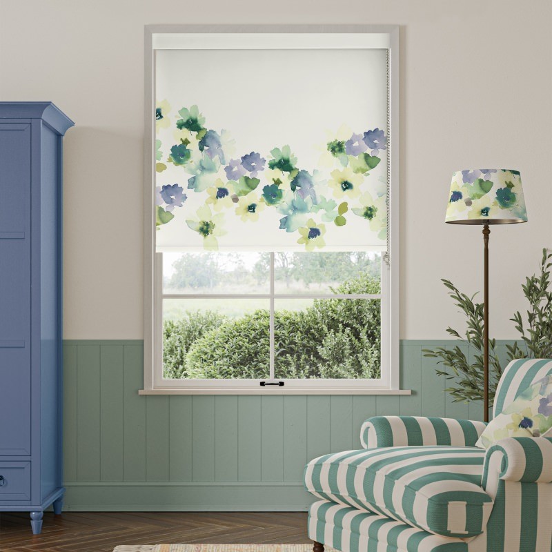 Bluebellgrey Sanna Bay Cream Floral Dimout Roller Blind