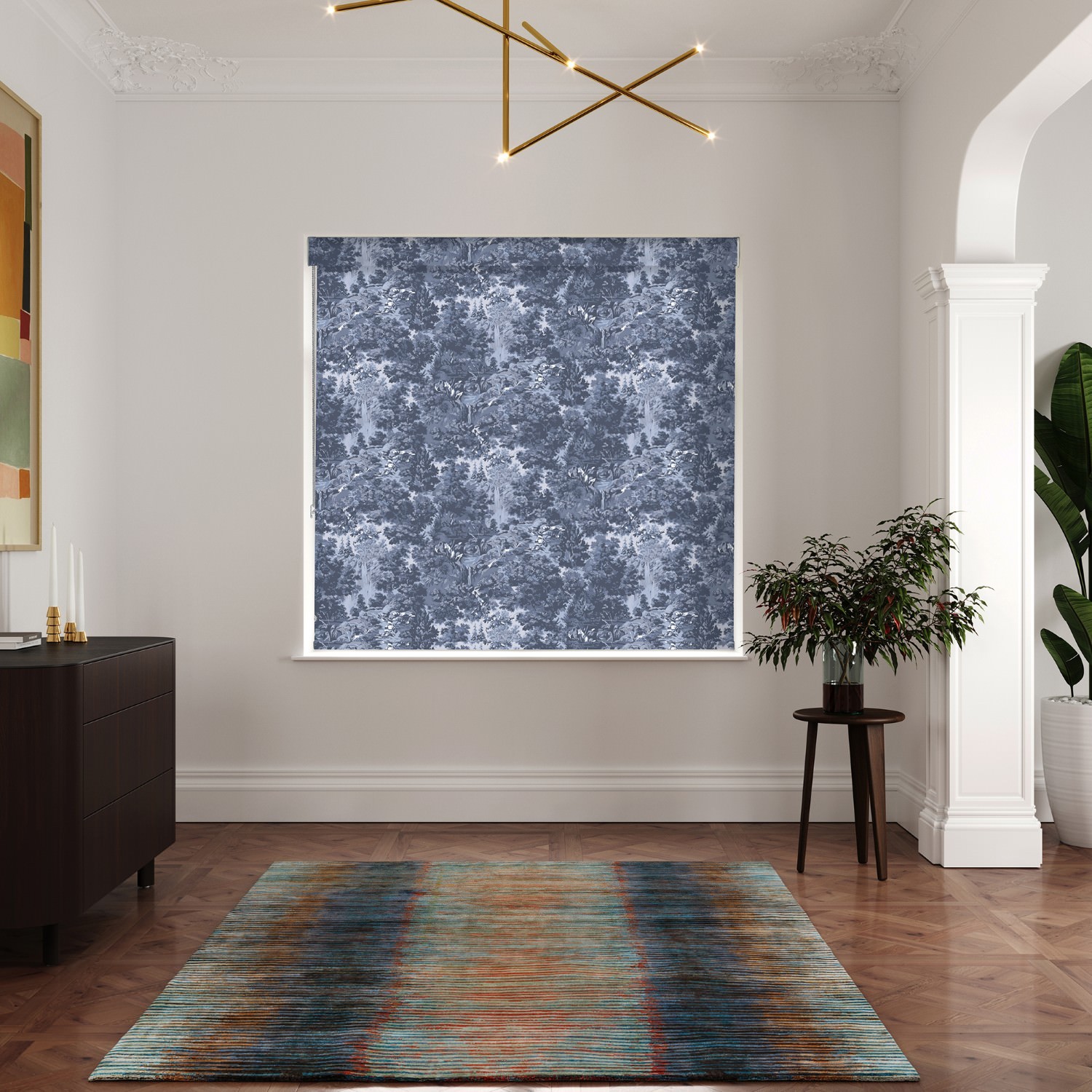 ted baker landscape navy dimout roller blind