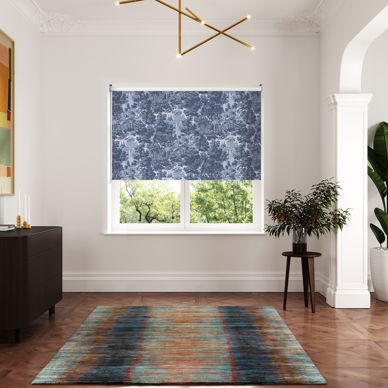 ted baker landscape navy dimout roller blind