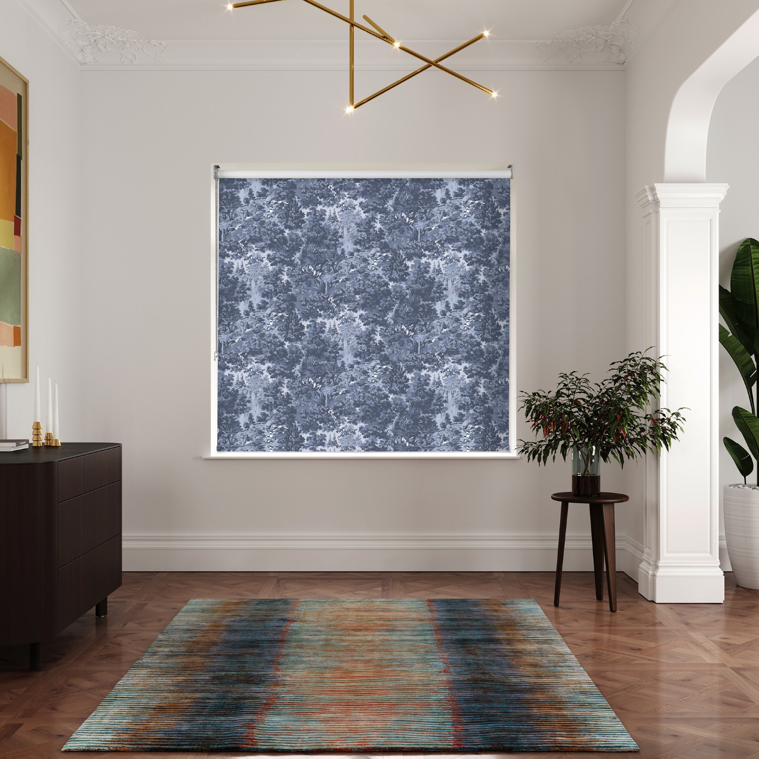 ted baker landscape navy dimout roller blind