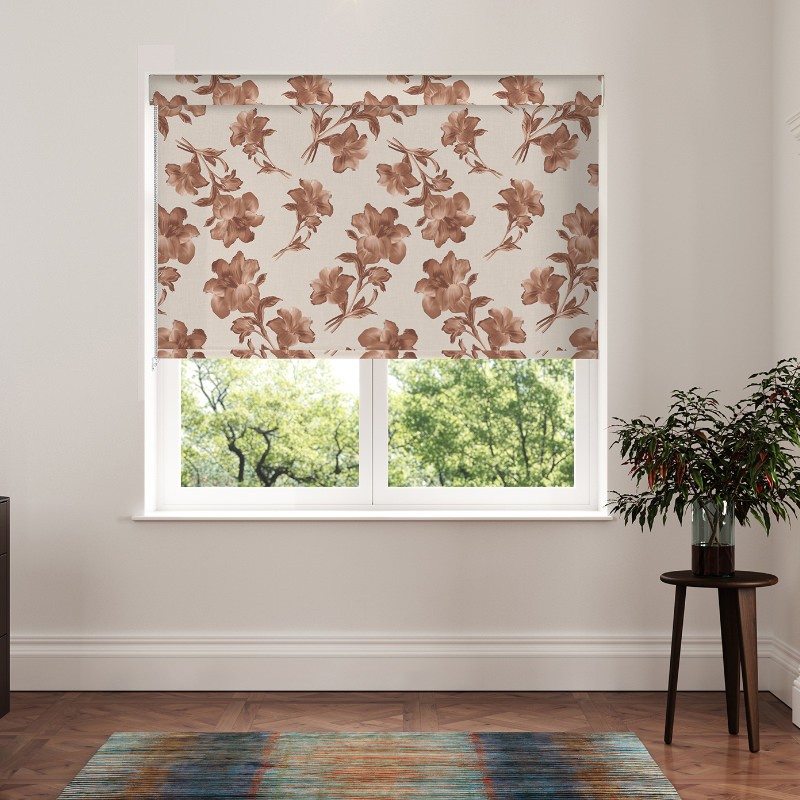 Ted Baker Midnight Garden Terracotta Blackout Roller Blind