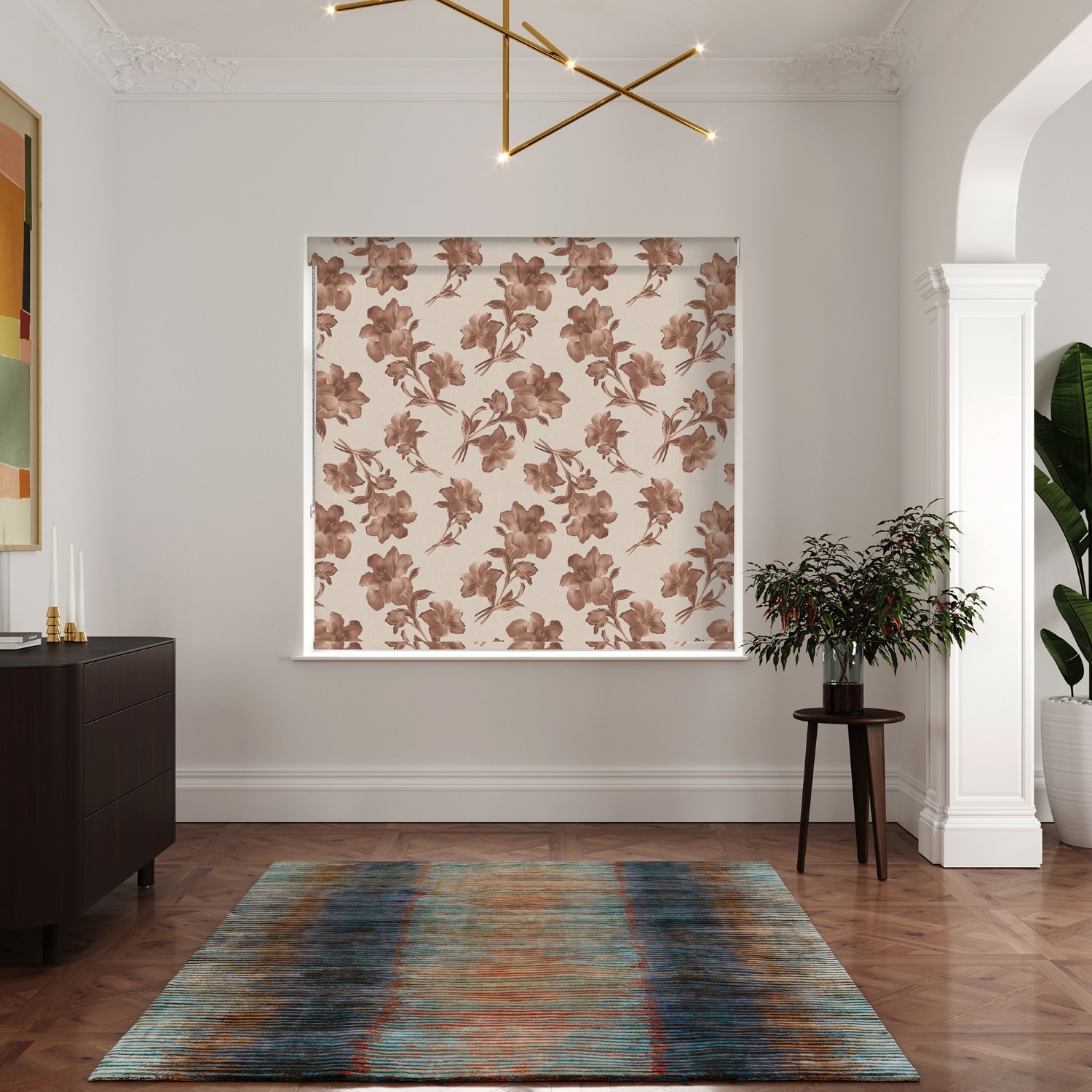 ted baker midnight garden terracotta dimout roller blind