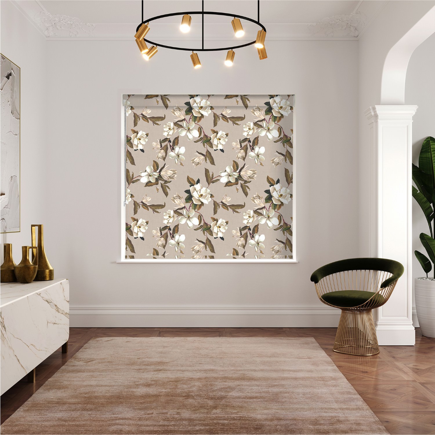 ted baker opal floral linen dimout roller blind