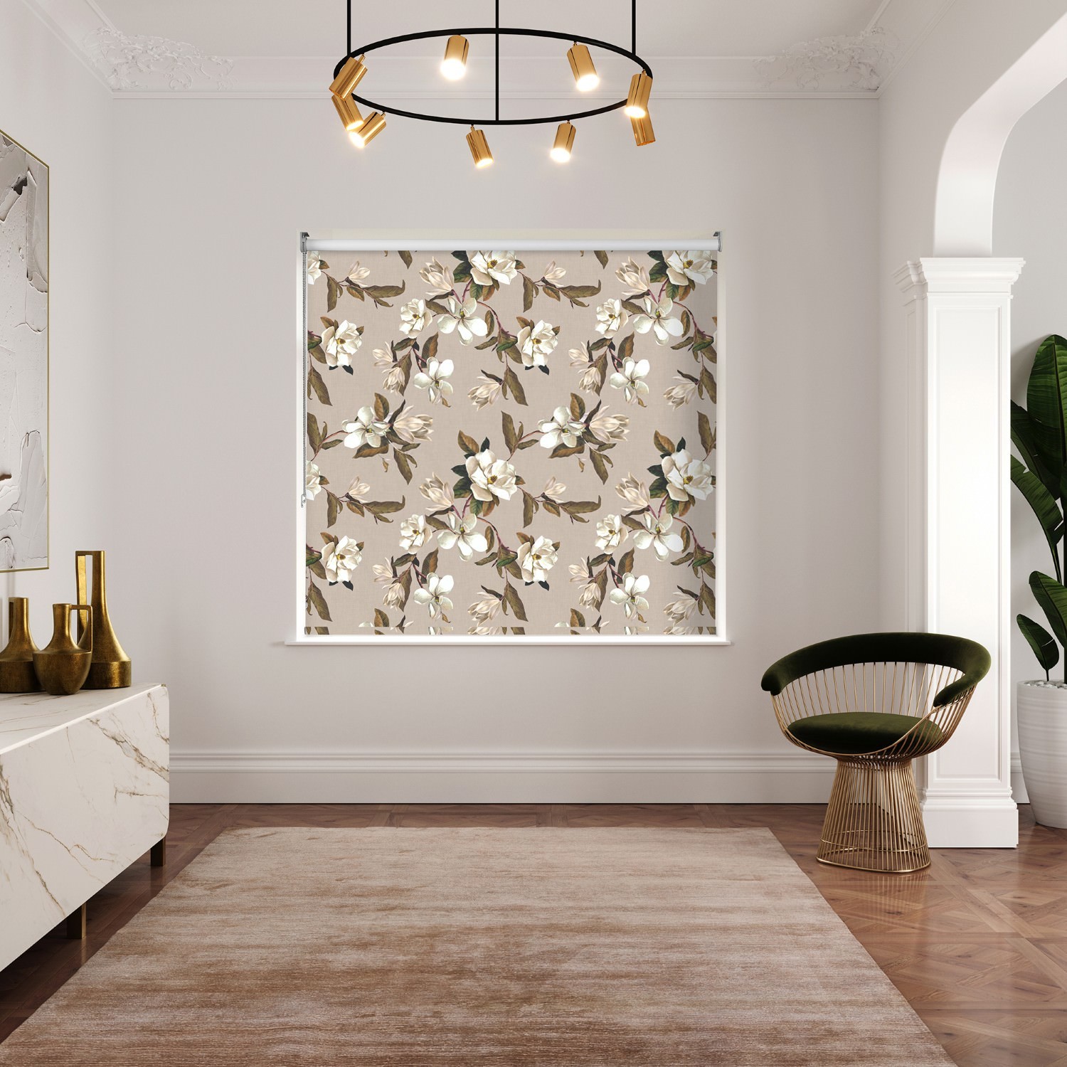 ted baker opal floral linen dimout roller blind