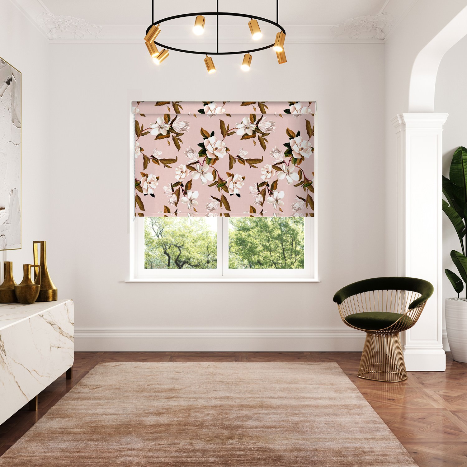 ted baker opal floral pink dimout roller blind