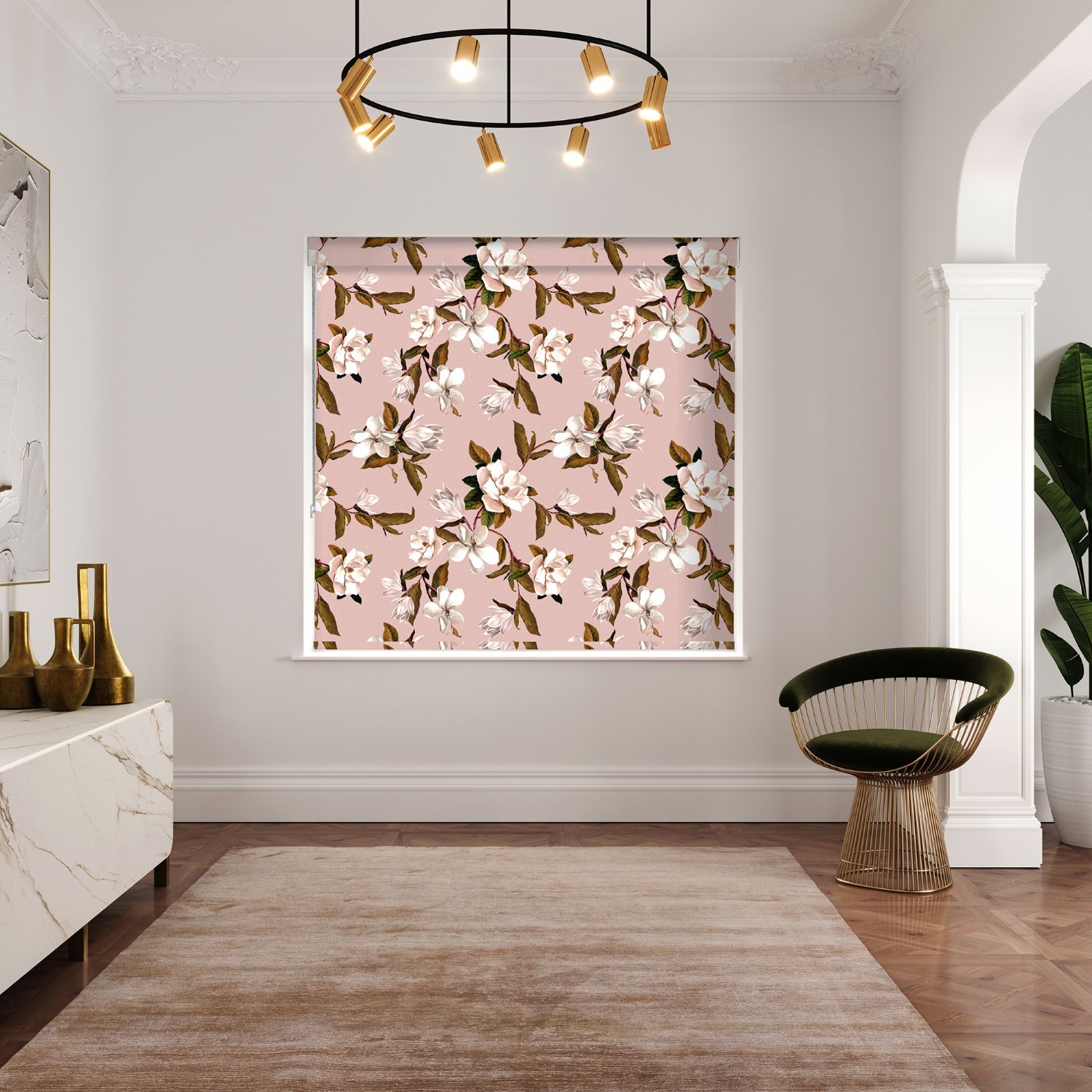 ted baker opal floral pink dimout roller blind