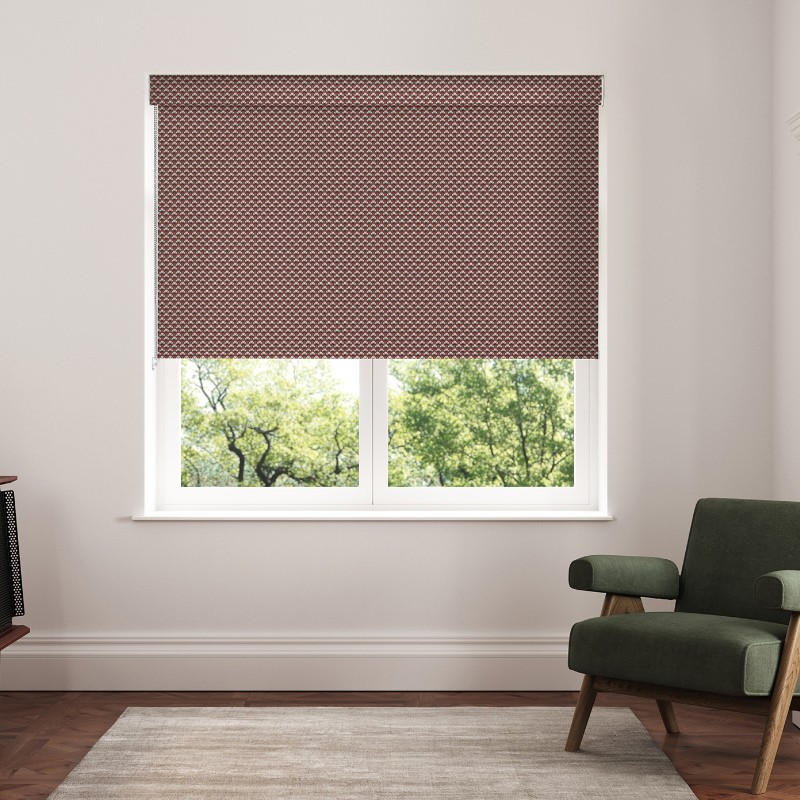Ted Baker Palm Geo Crimson Blackout Roller Blind