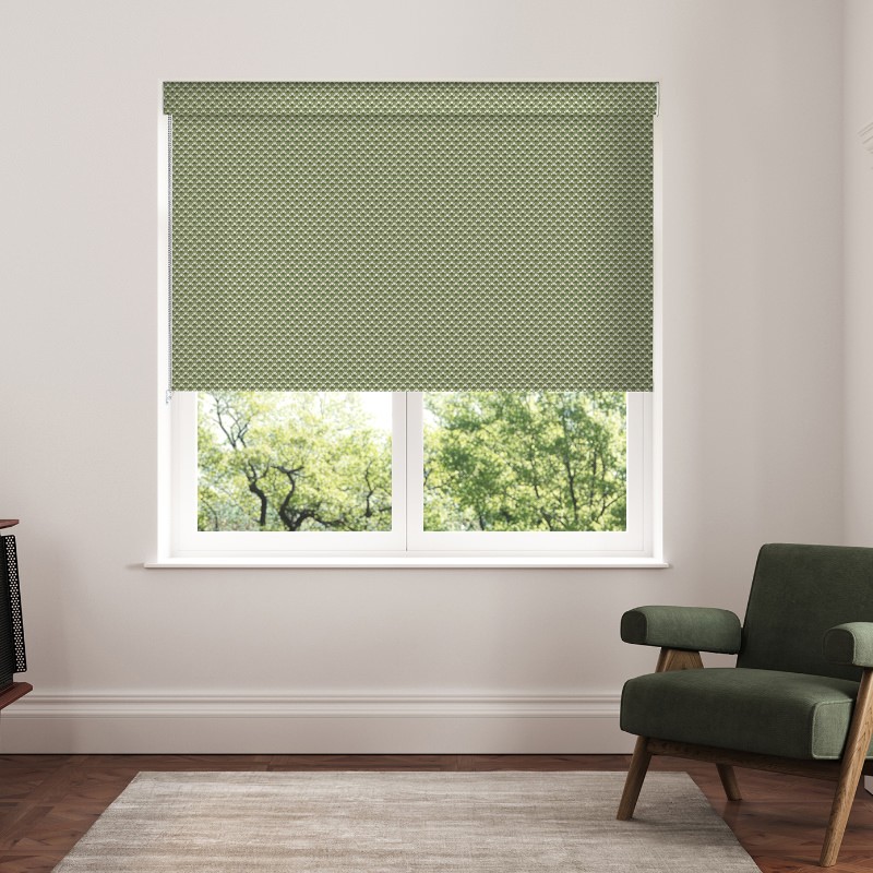Ted Baker Palm Geo Green Dimout Roller Blind