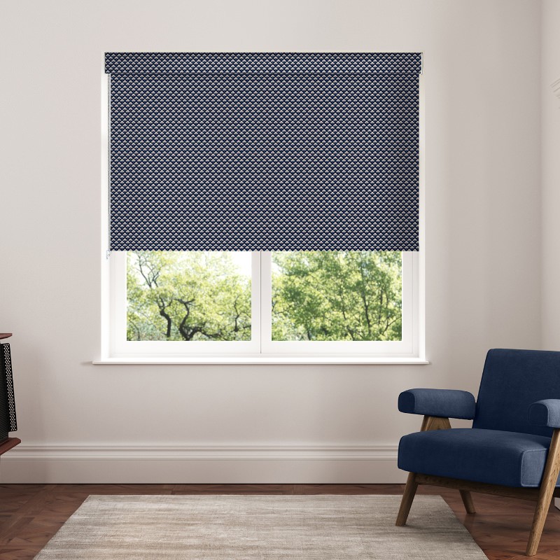 Ted Baker Palm Geo Navy Dimout Roller Blind