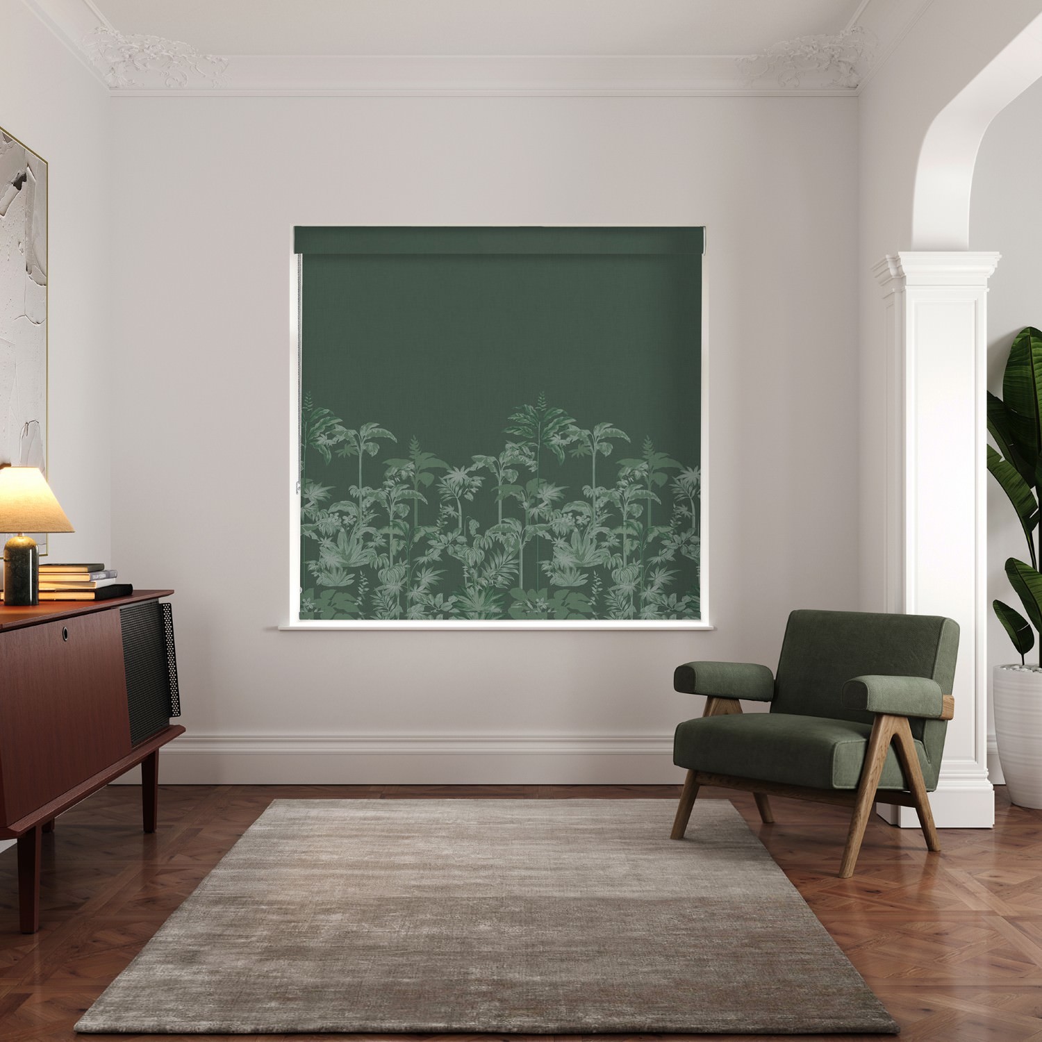 ted baker rhapsody green dimout roller blind