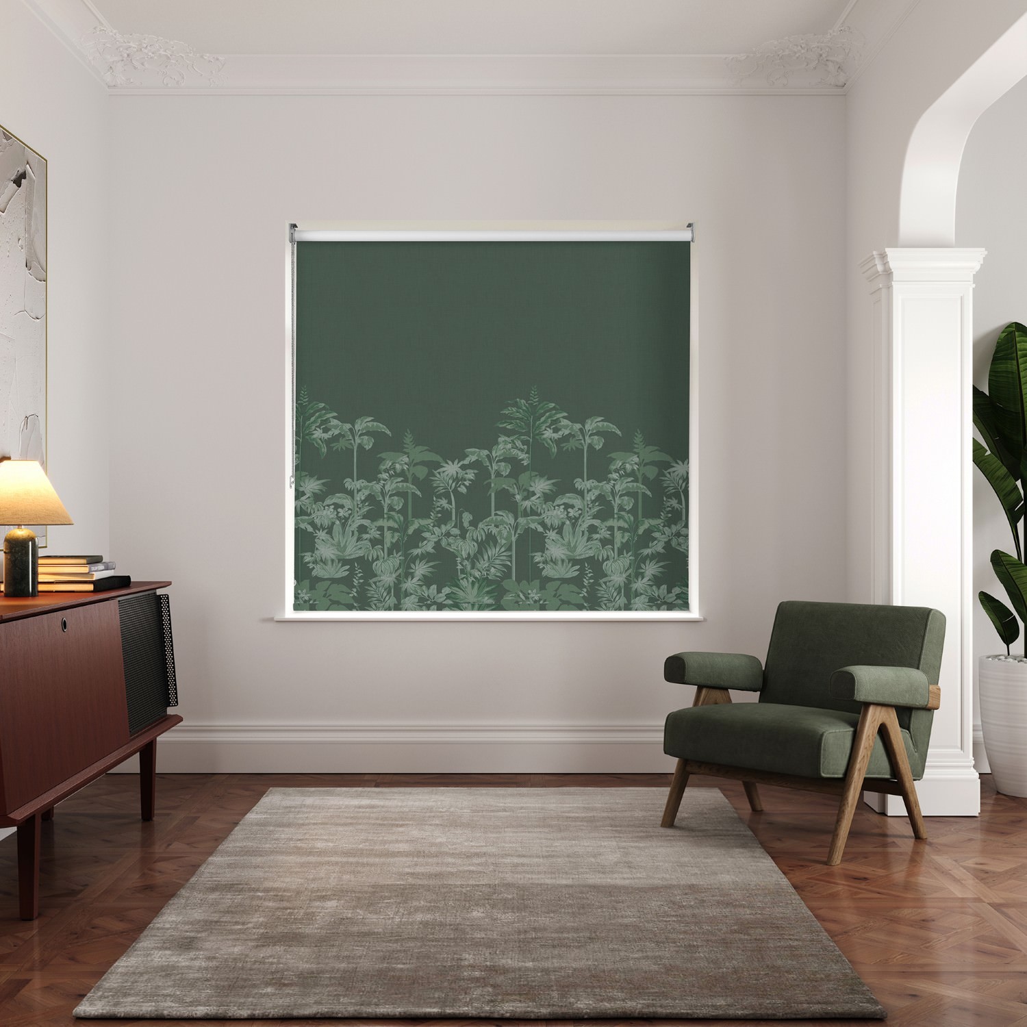 ted baker rhapsody green dimout roller blind