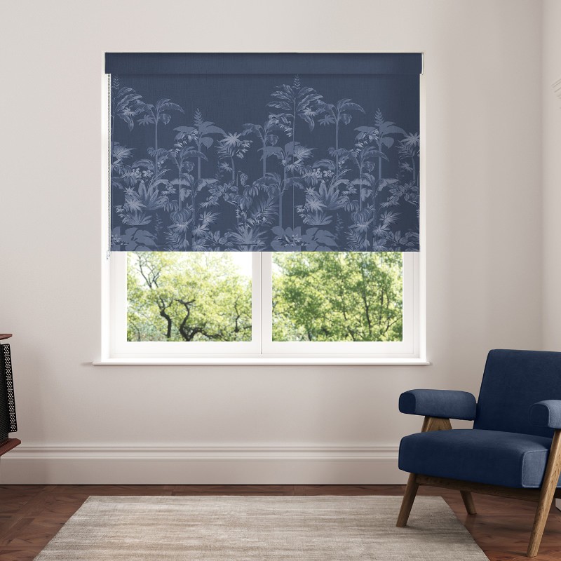 Ted Baker Rhapsody Navy Dimout Roller Blind