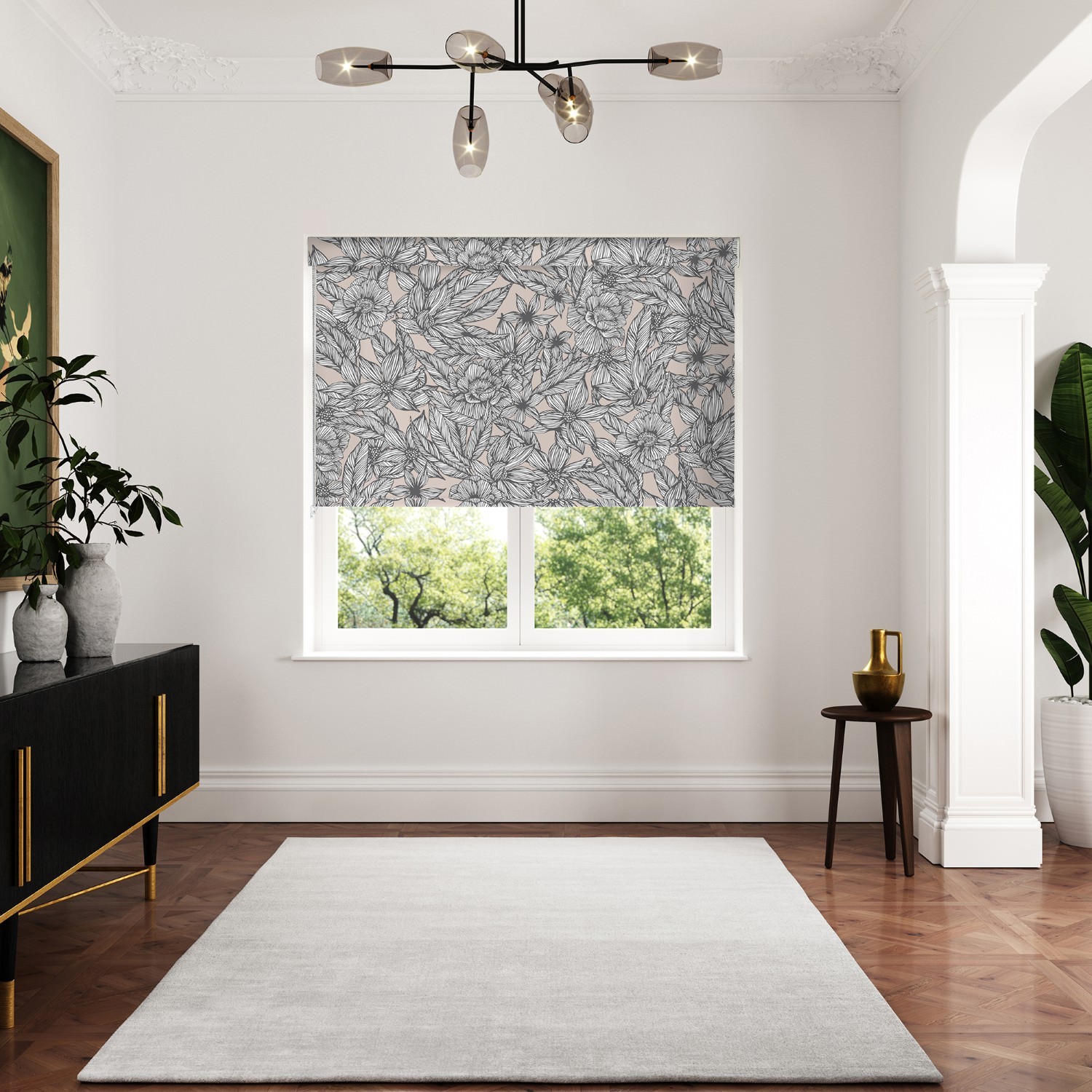 ted baker vietnm linen grey dimout roller blind