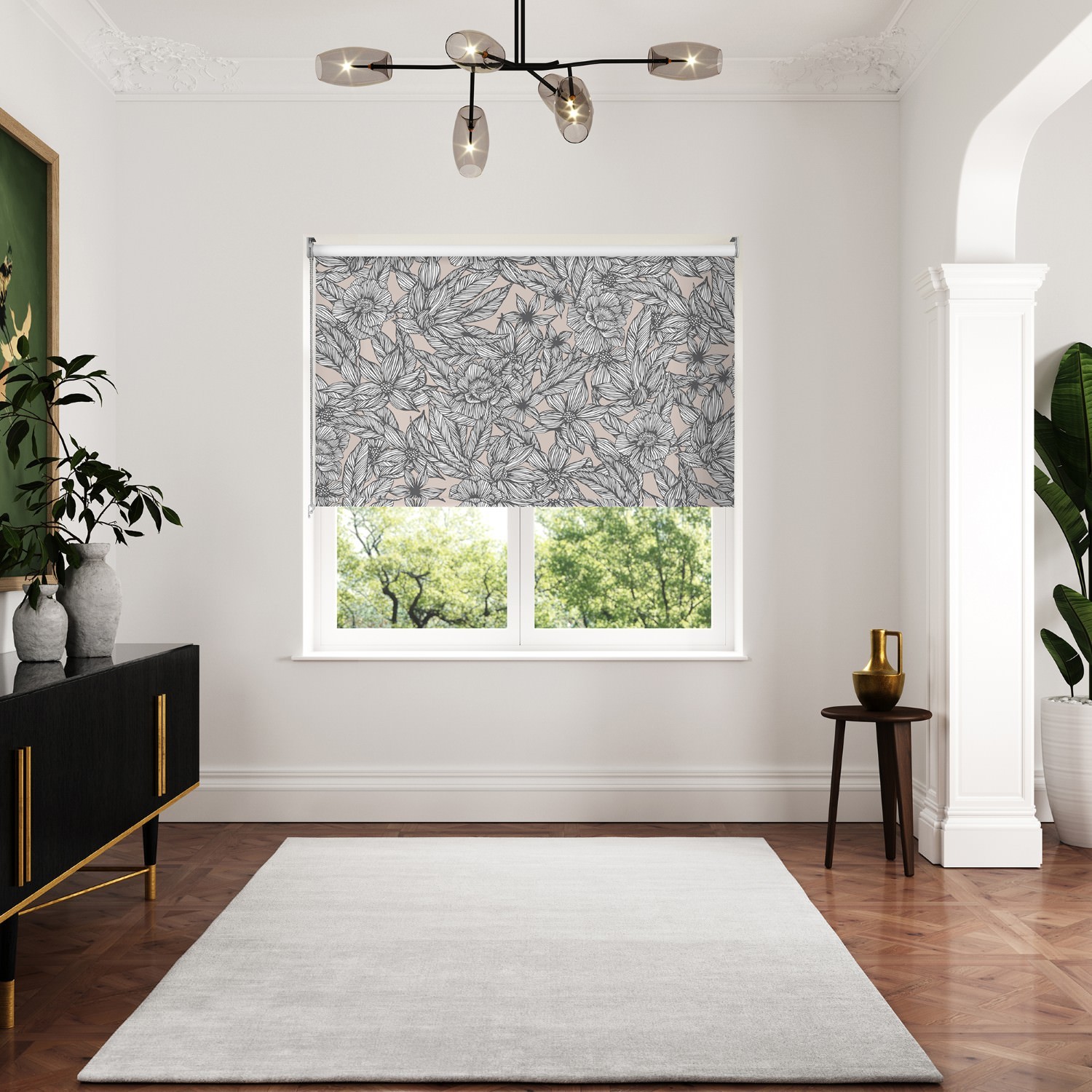 ted baker vietnm linen grey dimout roller blind