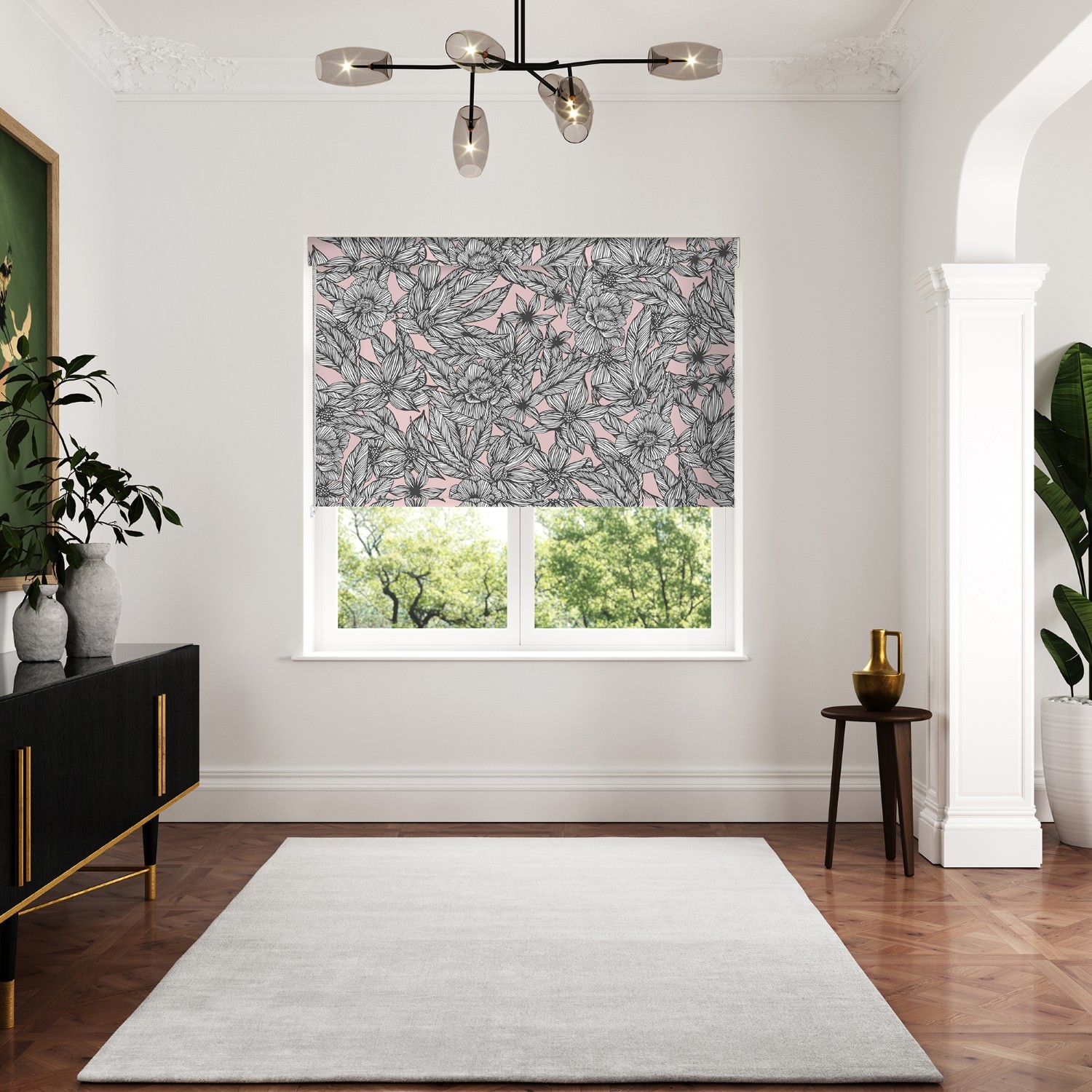 ted baker vietnm pink dimout roller blind