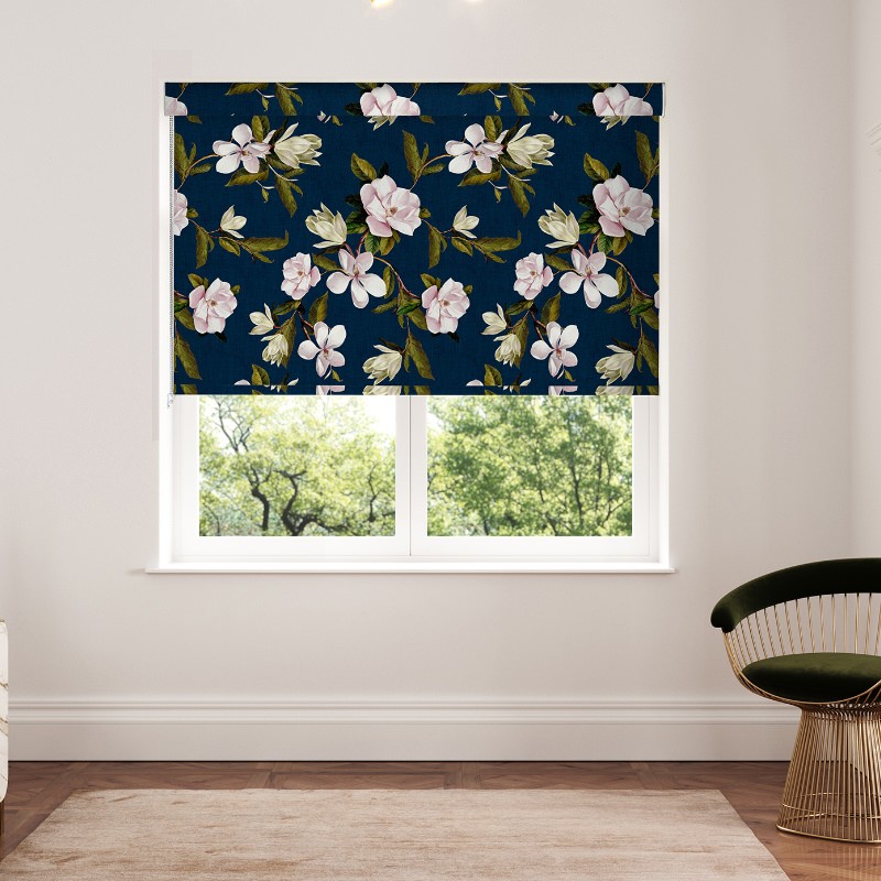 Ted Baker Opal Floral Navy Dimout Roller Blind