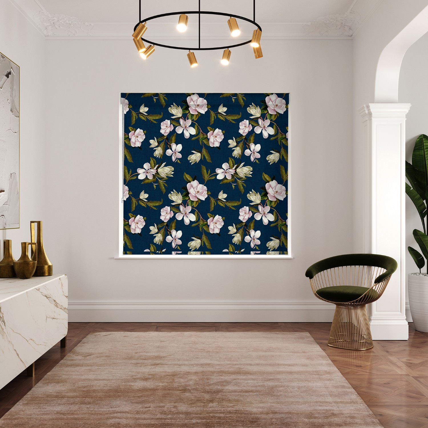 ted baker opal floral navy dimout roller blind