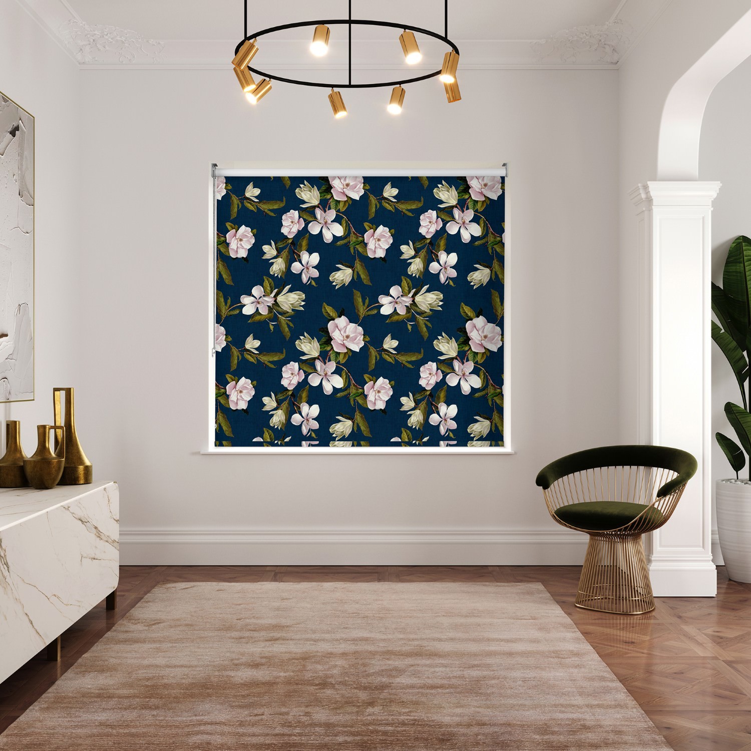 ted baker opal floral navy dimout roller blind