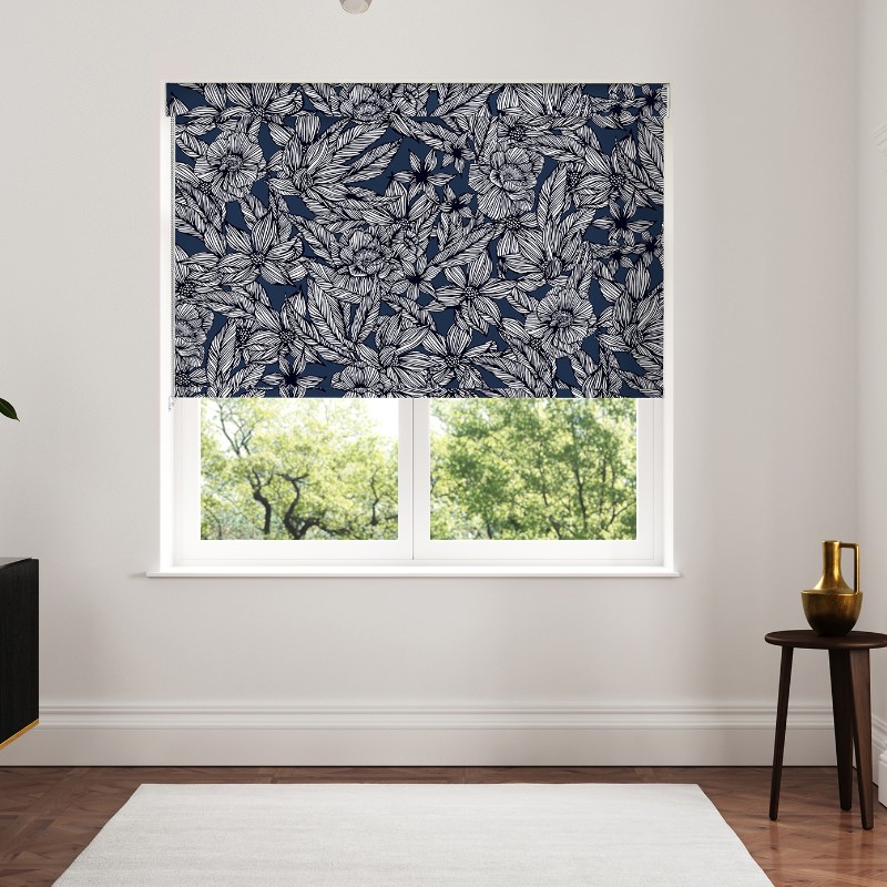 Ted Baker Vietnm Navy Blackout Roller Blind