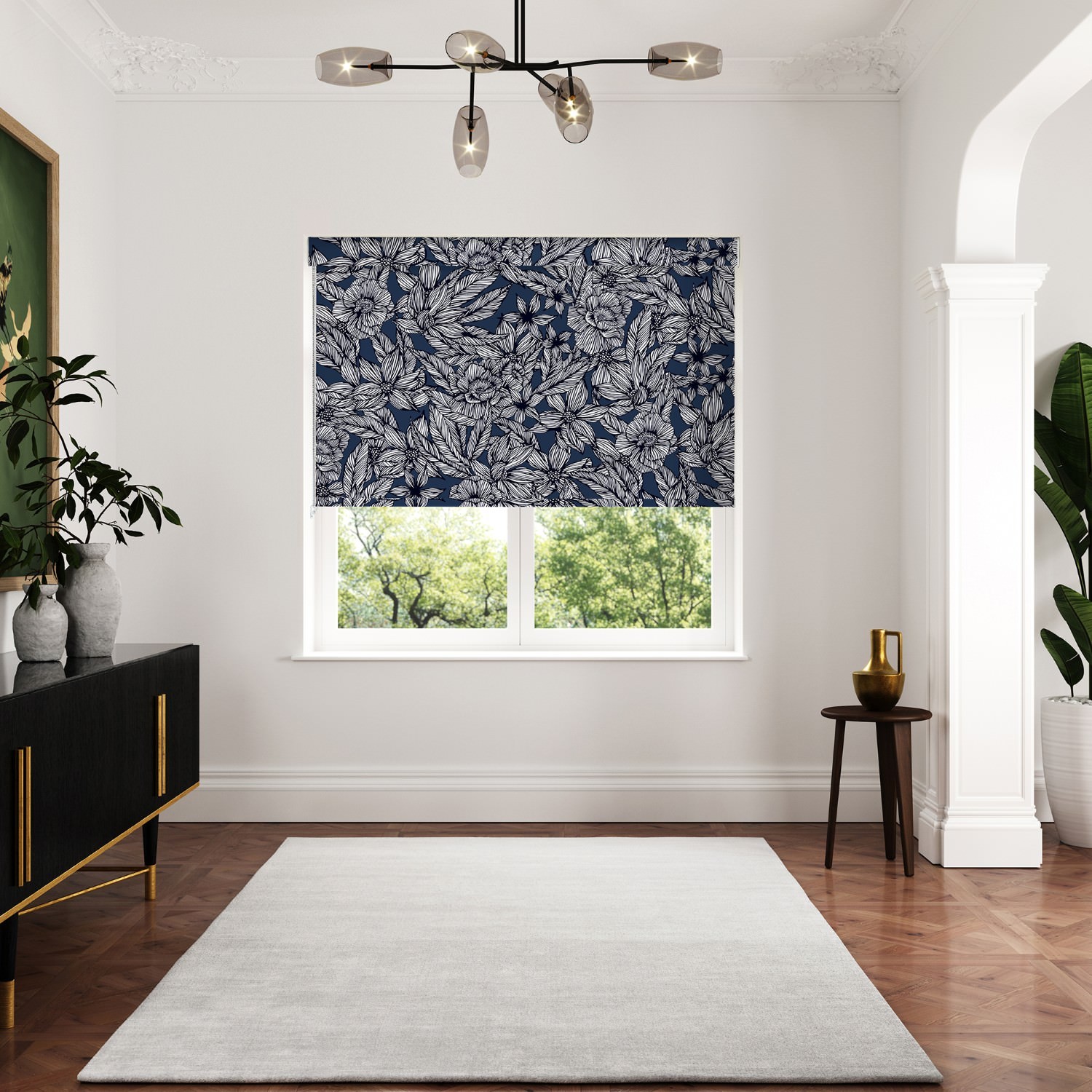 ted baker vietnm navy dimout roller blind