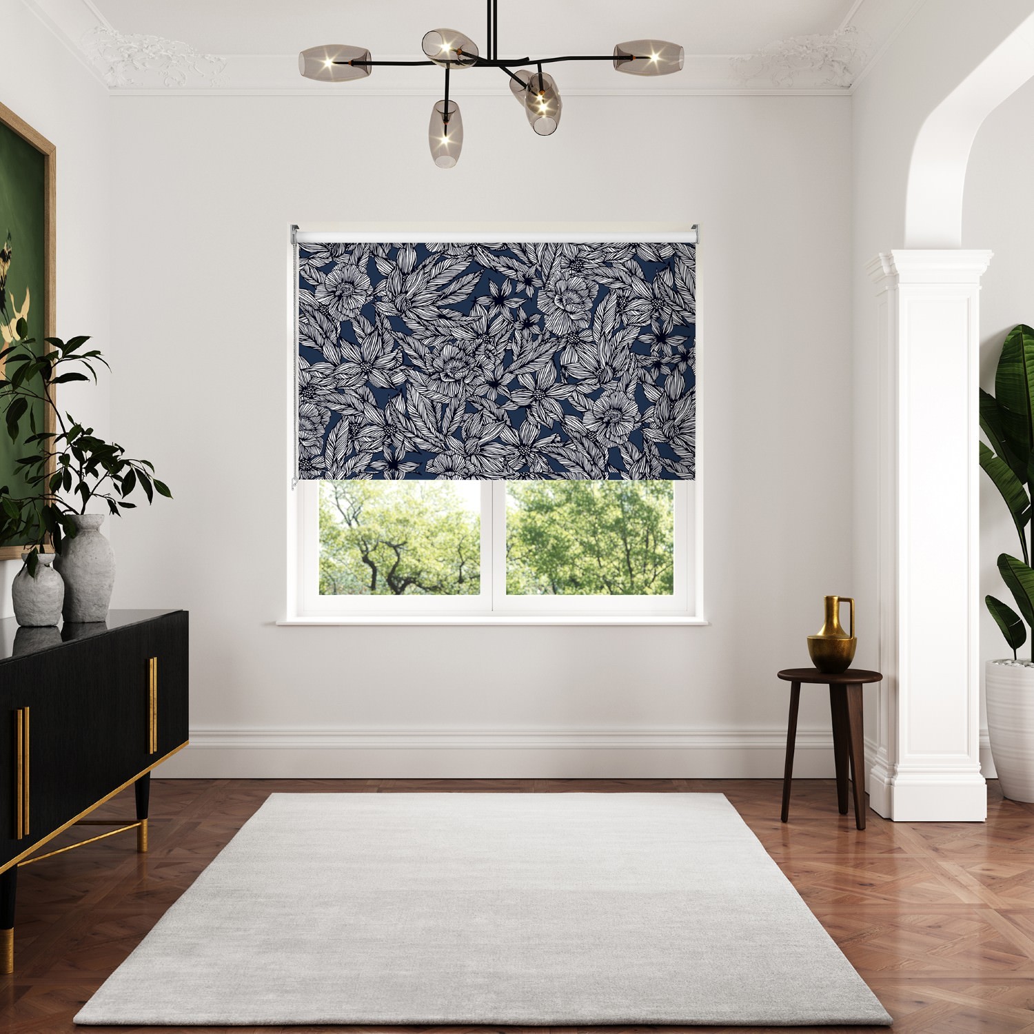 ted baker vietnm navy dimout roller blind