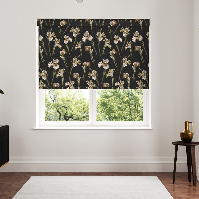 Ted Baker Wild Iris Black Blackout Roller Blind