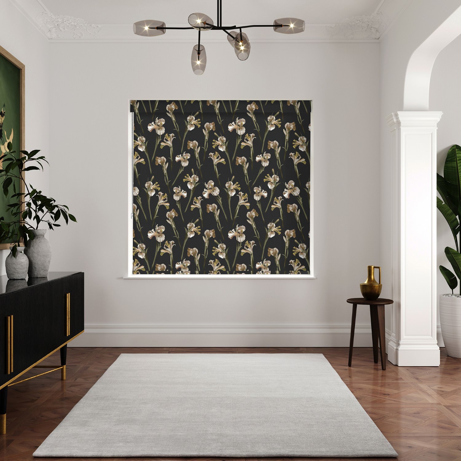 ted baker wild iris black dimout roller blind