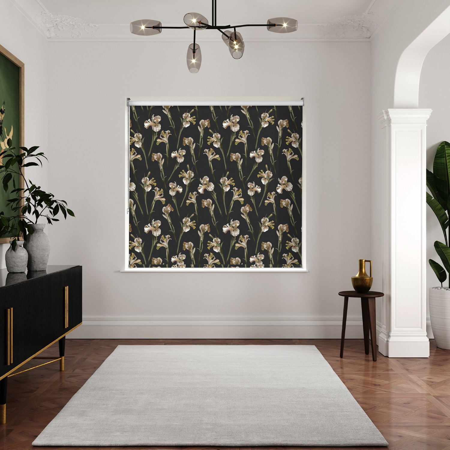 ted baker wild iris black dimout roller blind