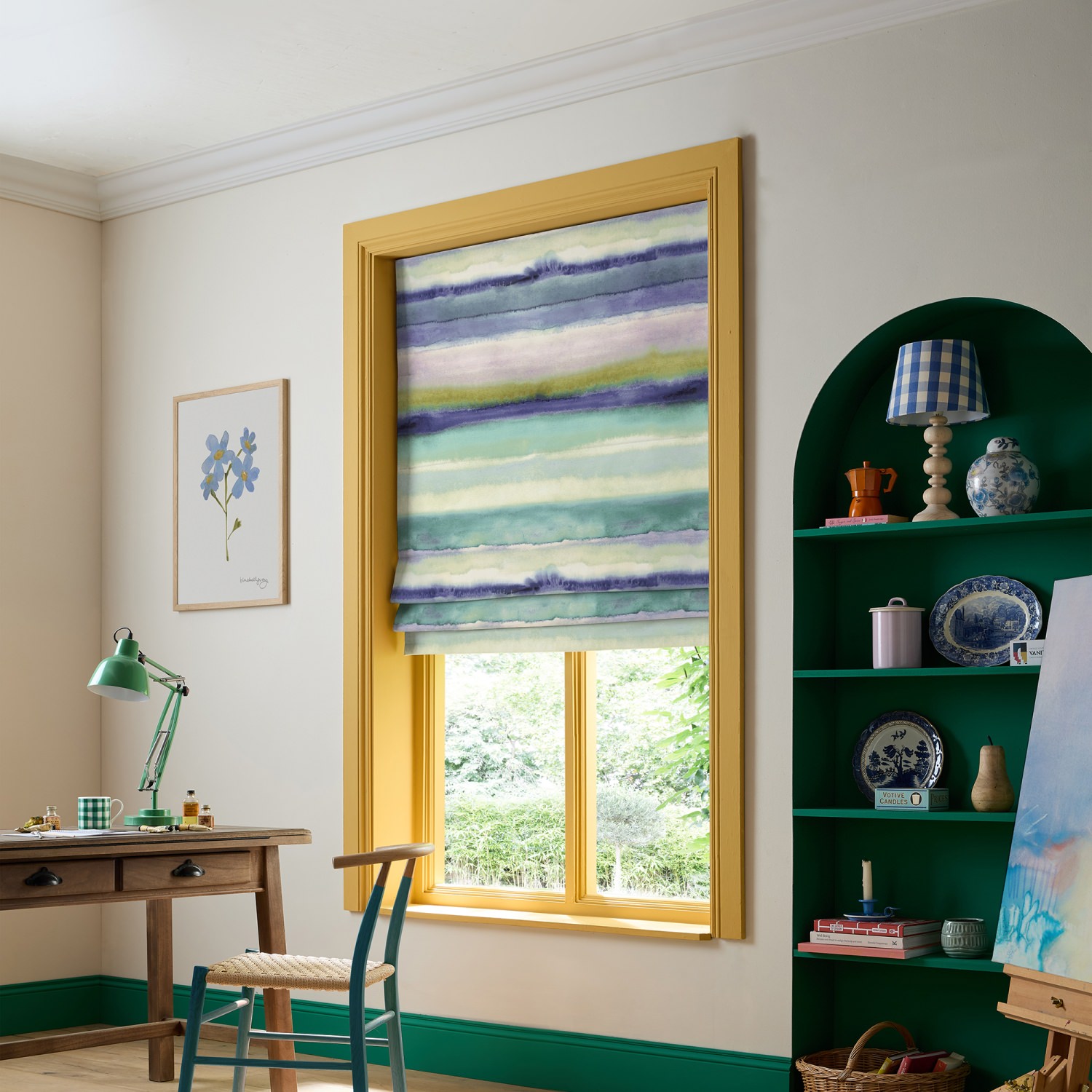 bluebellgrey hebrides atlantic purple stripes roman blind