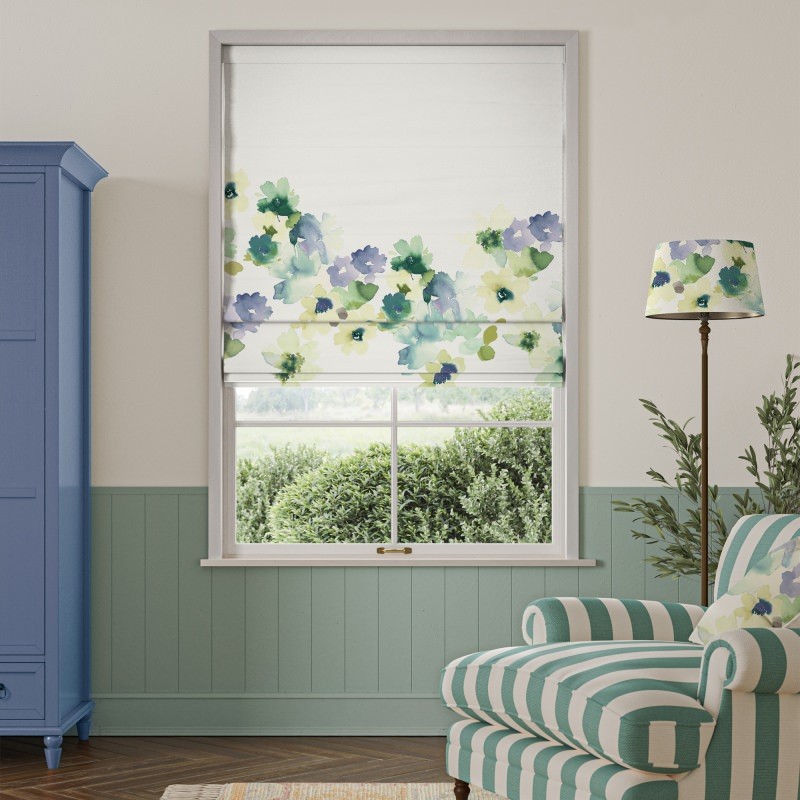 Bluebellgrey Sanna Bay Cream Floral Roman Blind