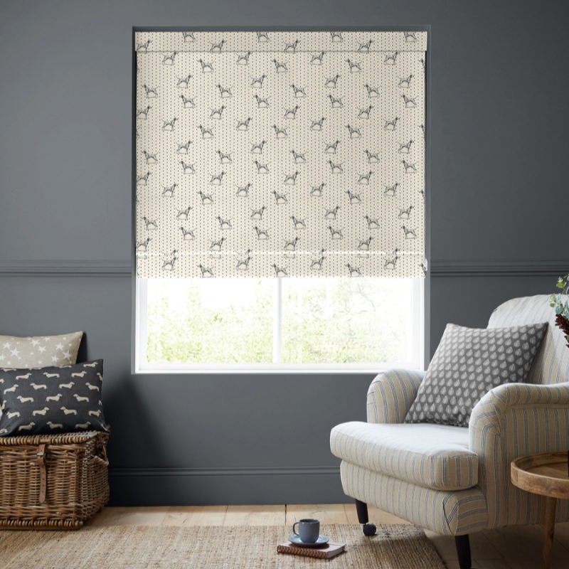 Emily Bond Fred Linen Roman Blind