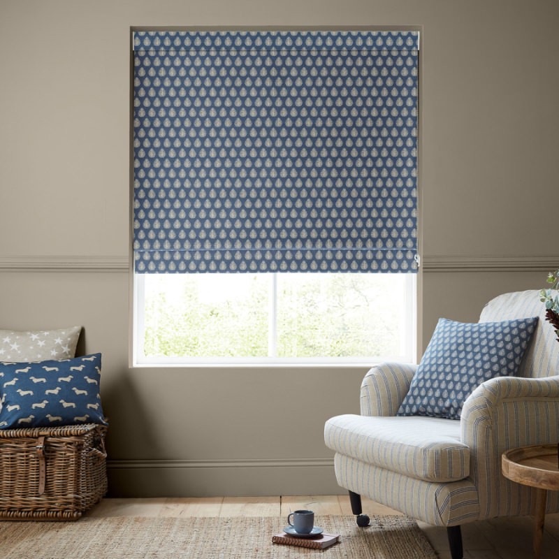 Emily Bond Jaipur Indigo Roman Blind