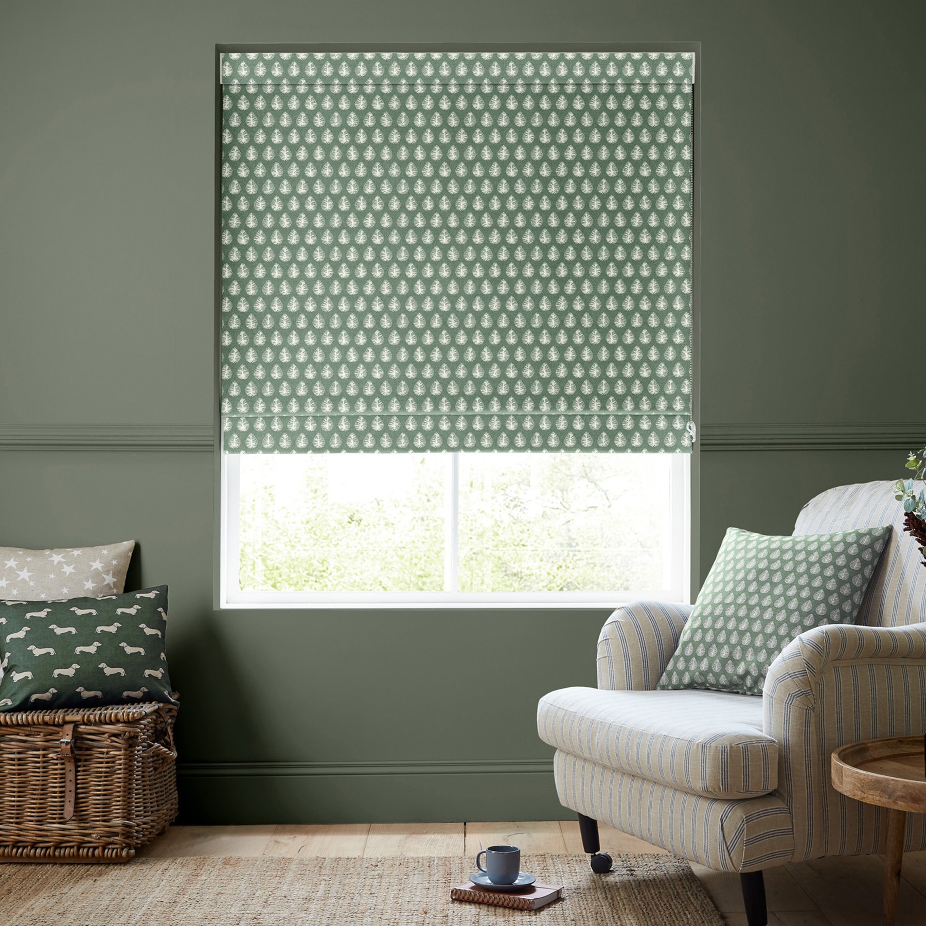 Emily Bond Jaipur Sage Roman Blind
