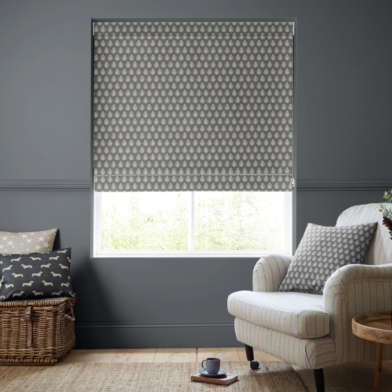 Emily Bond Jaipur Smoke Roman Blind