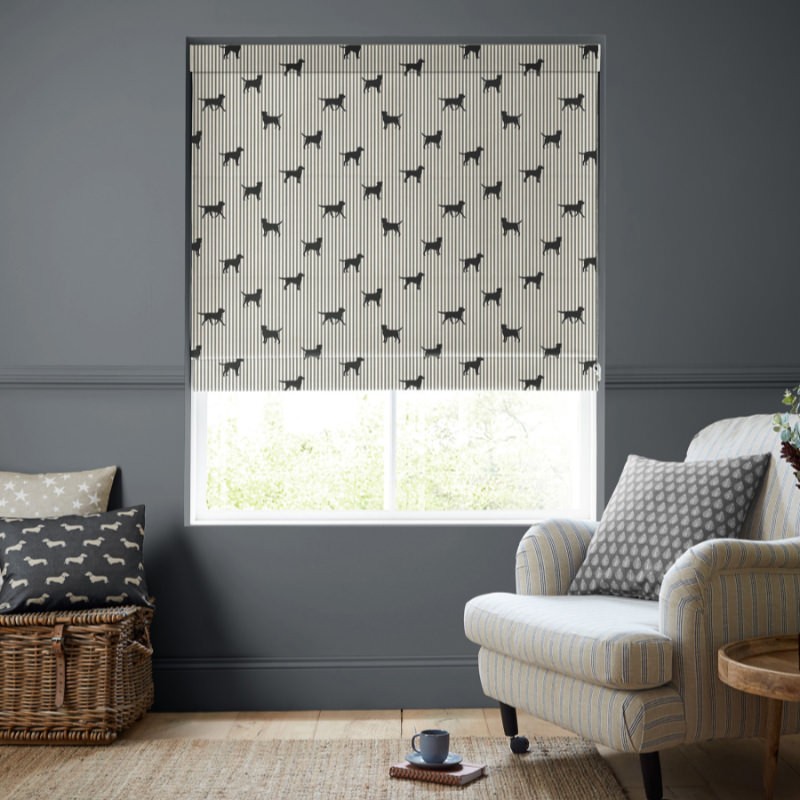 Emily Bond Marley Coal Roman Blind