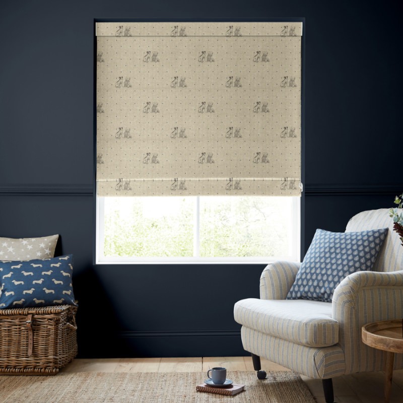 Emily Bond Millie Indigo Roman Blind