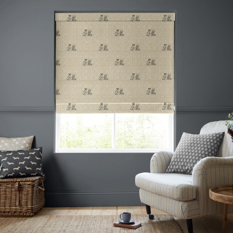 Emily Bond Millie Linen Roman Blind