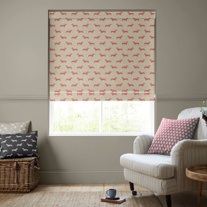 Emily Bond Peggy Raspberry Roman Blind