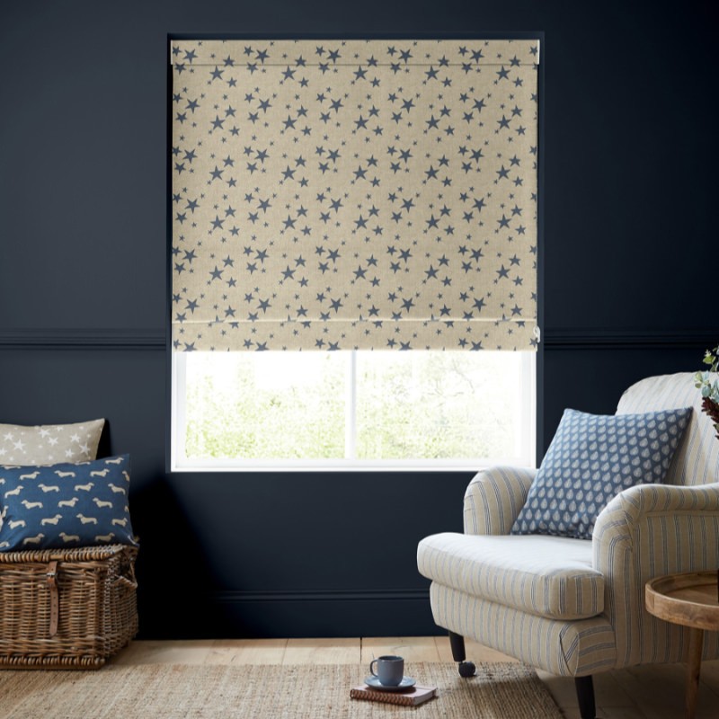 Emily Bond St Maws Indigo Roman Blind