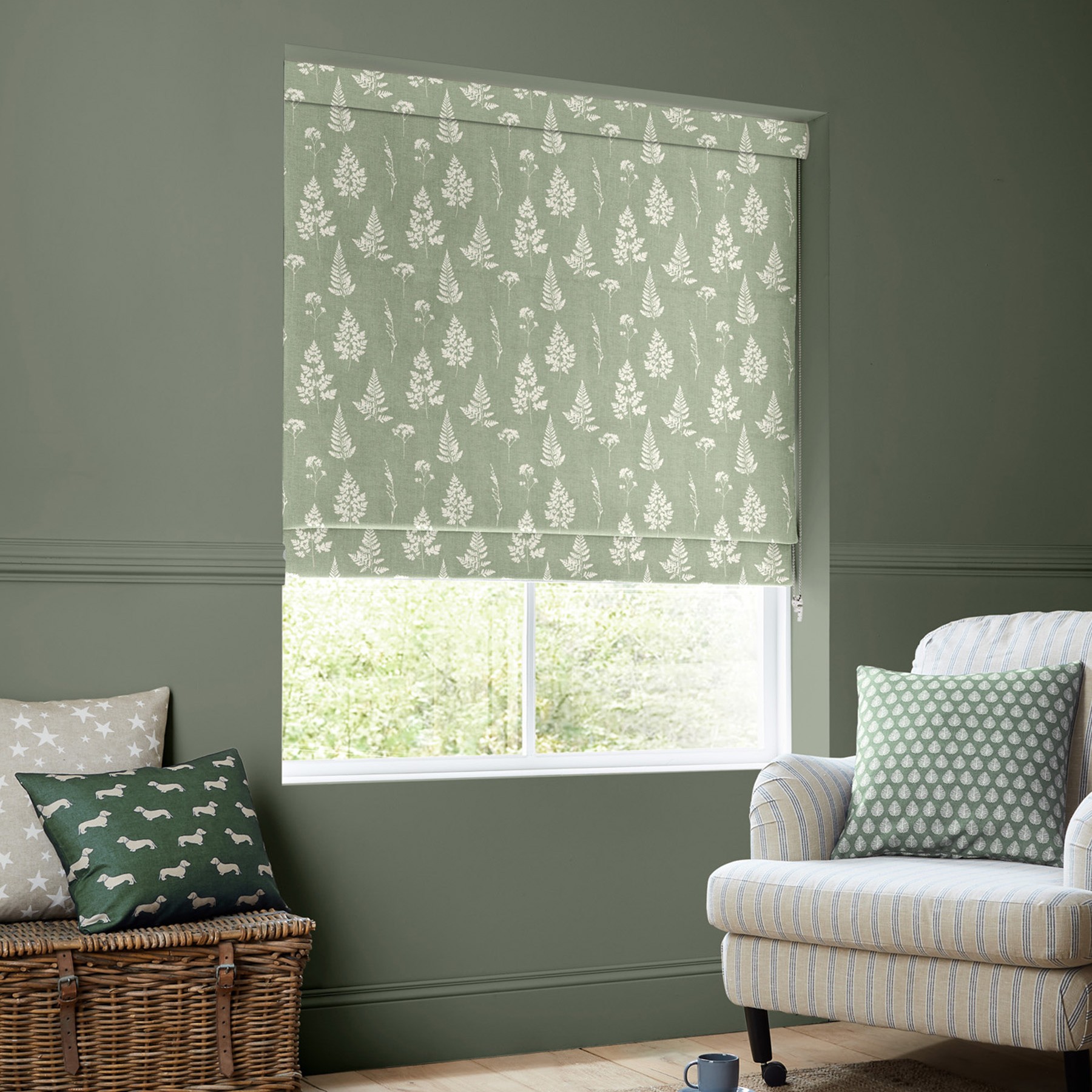 Emily Bond Tynesfield Sage Roman Blind