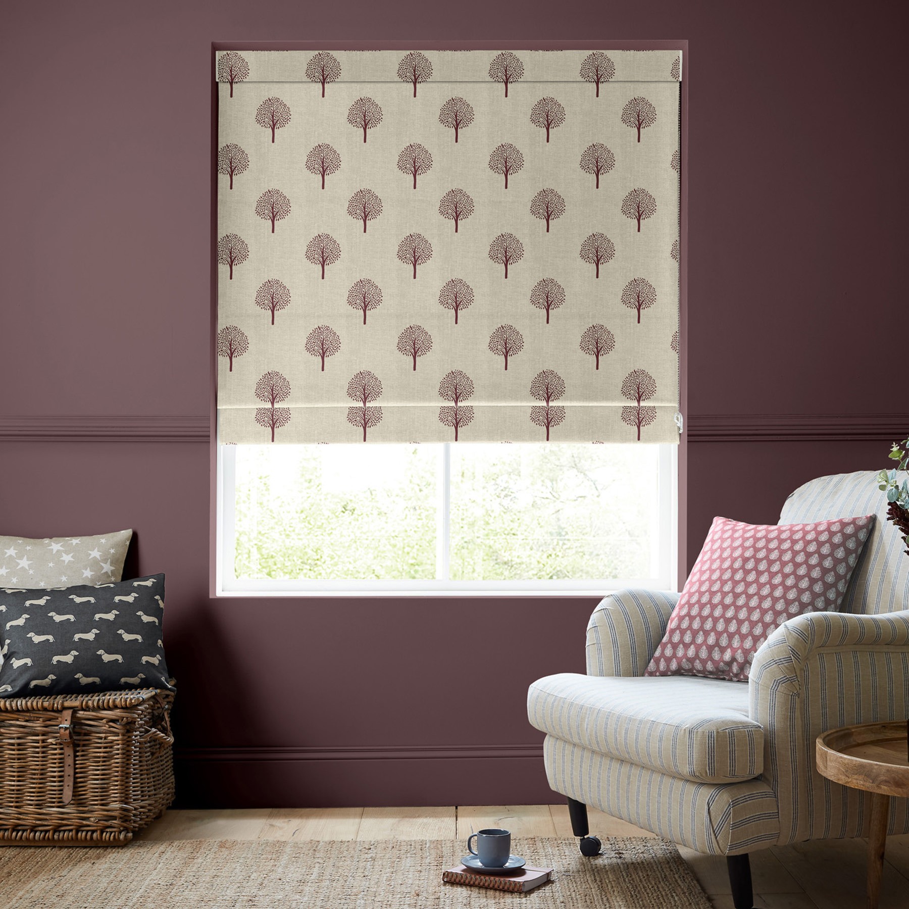 Emily Bond YewTree Mulberry Roman Blind