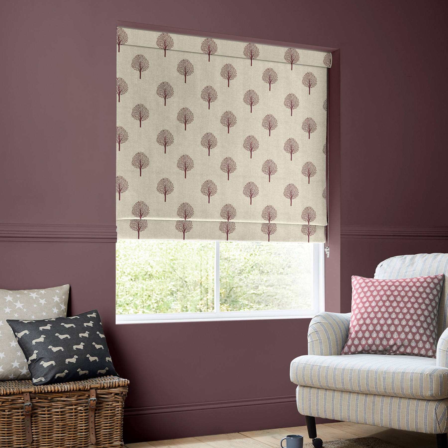 Emily Bond YewTree Mulberry Roman Blind