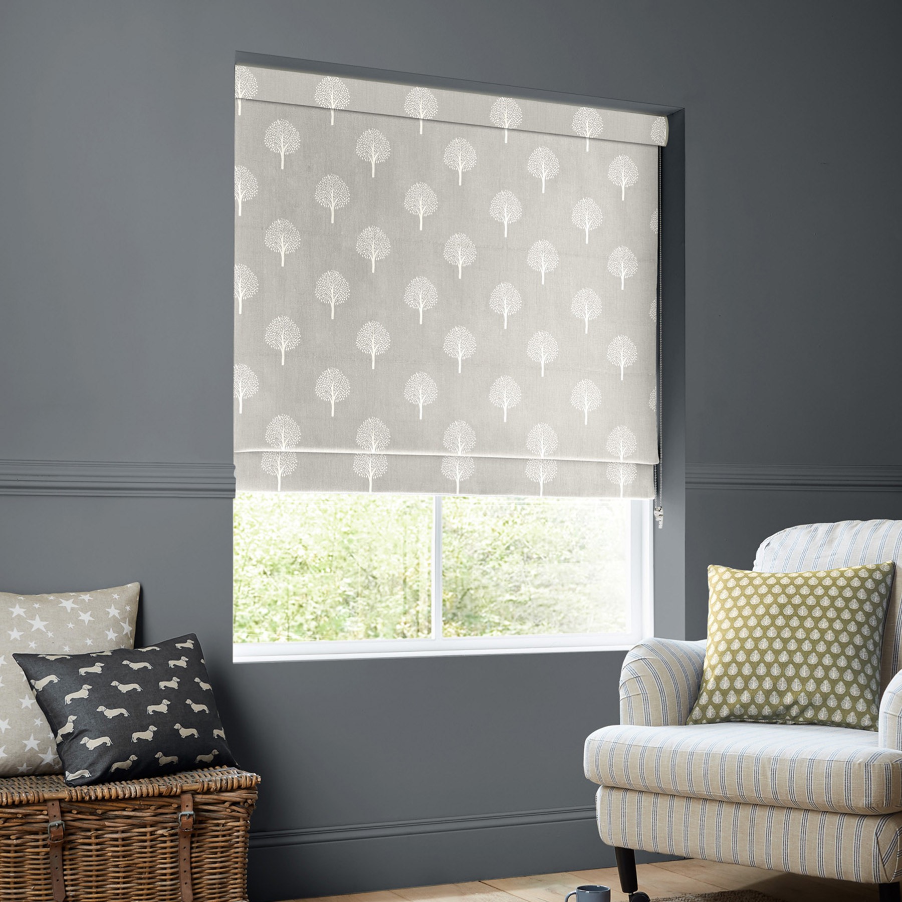 Emily Bond YewTree Pebble Roman Blind