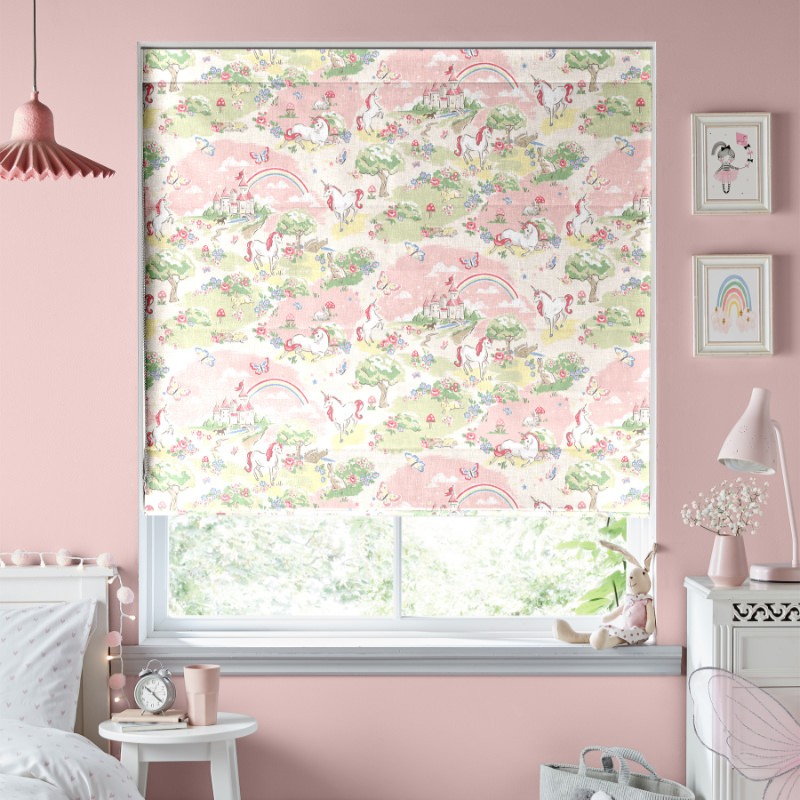 Cath Kidston Magical Scenic Pink Roman Blind