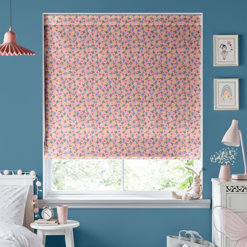 Cath Kidston Petal Flower Ditsy Pink Roman Blind