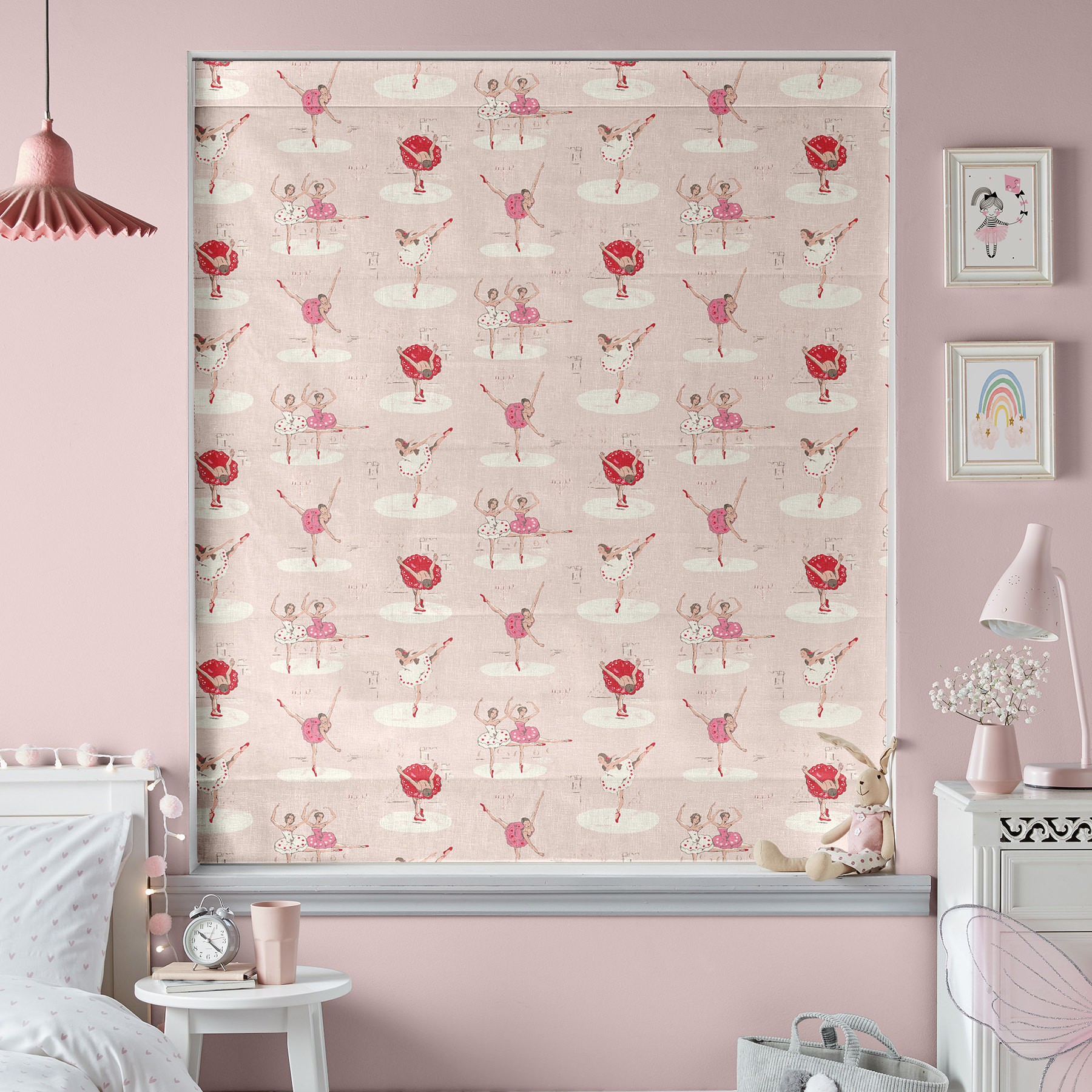 Cath Kidston Ballerinas Pink Roman Blind
