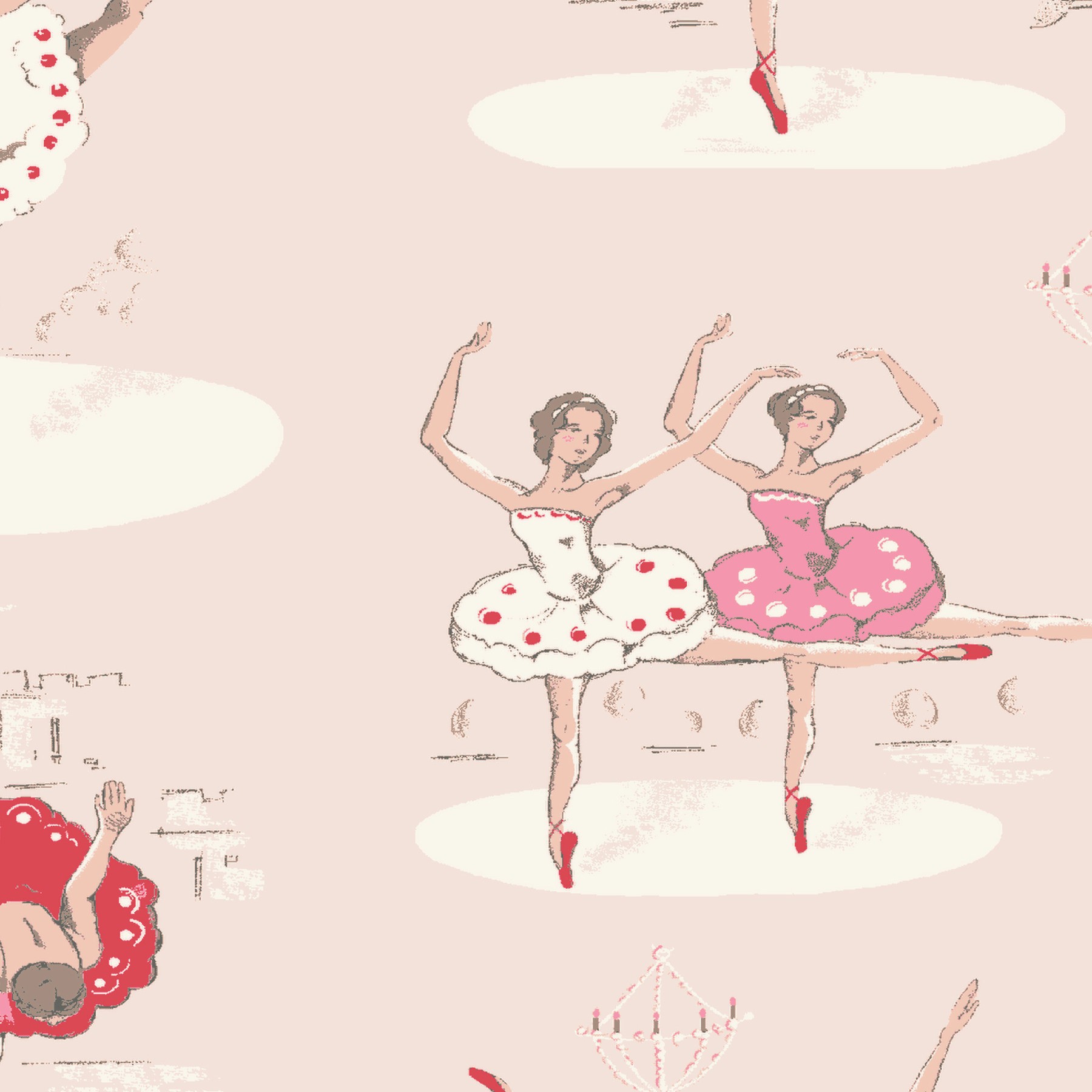 Cath Kidston Ballerinas Pink Roman Blind