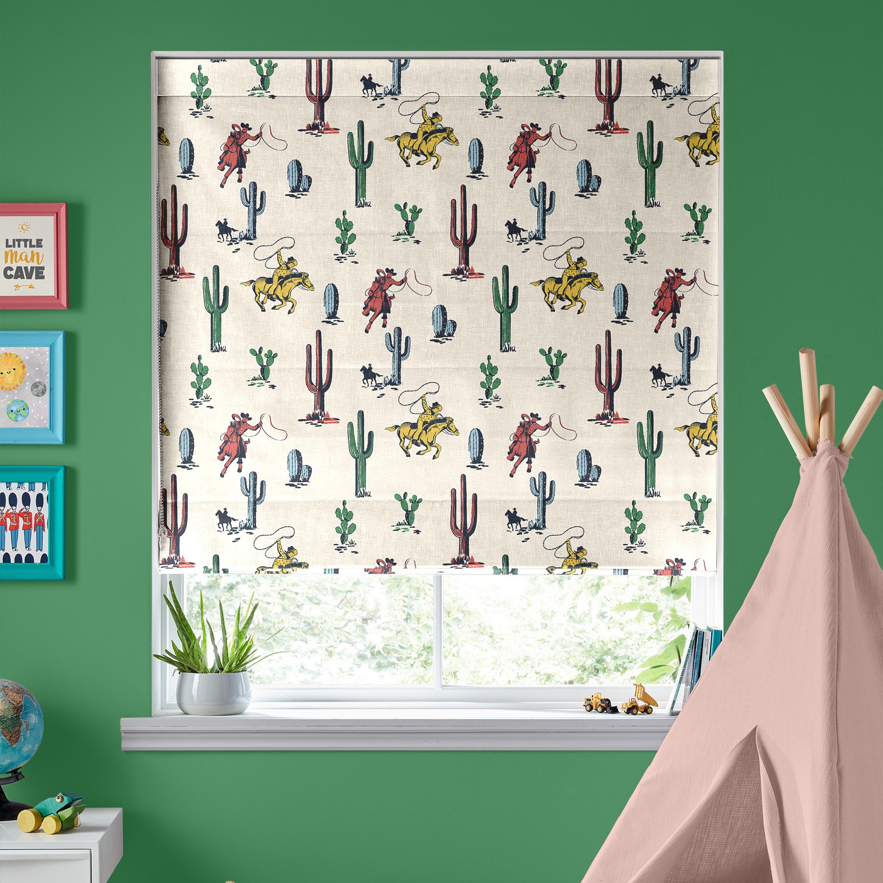 Cath Kidston Cowboy Cream Roman Blind