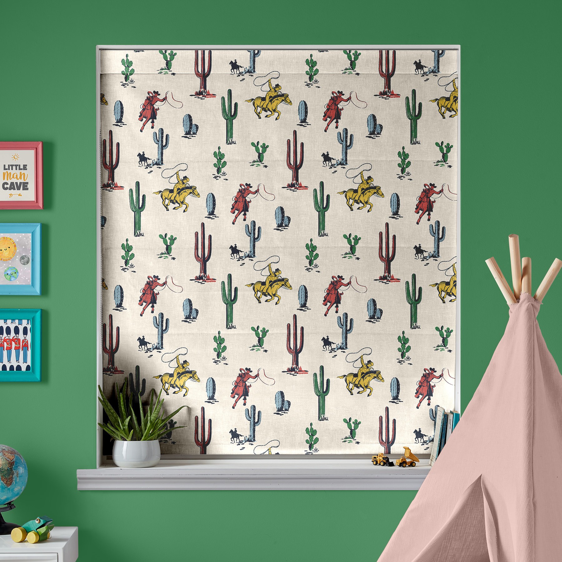 Cath Kidston Cowboy Cream Roman Blind