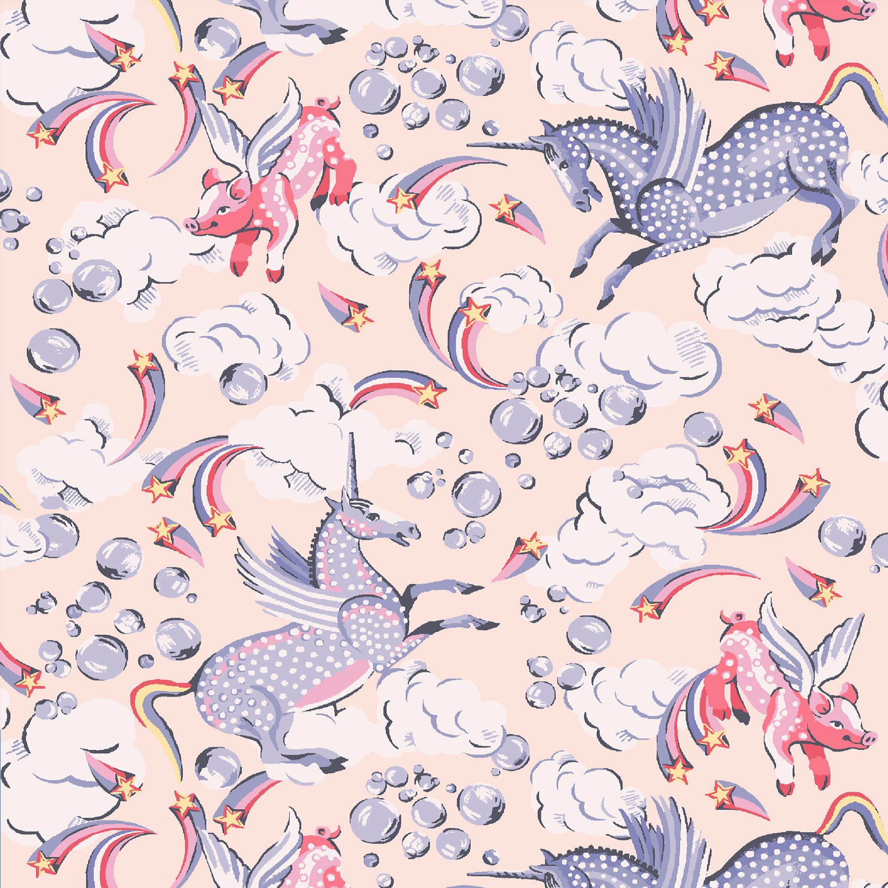 Cath Kidston Unicorn Pink Roman Blind